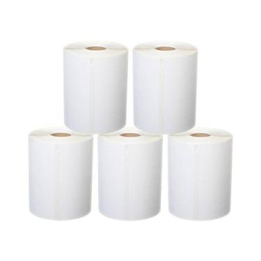 Imagem de Etiqueta Adesiva Couchê impressora térmica 100x100mm 05un - Marpax