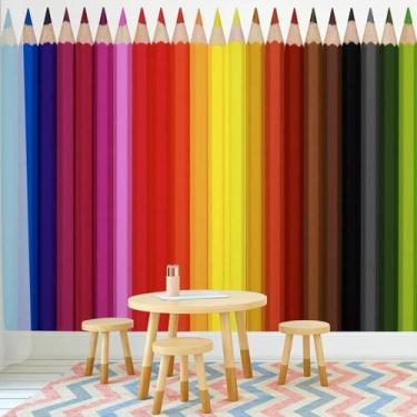 Imagem de Papel De Parede Infantil Lapis De Cor Colorido Baby M² - Final Decor