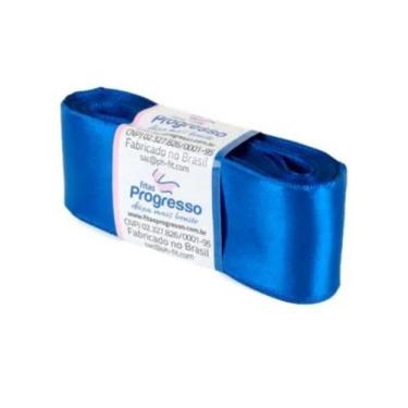 Imagem de Fita de Cetim Progresso 38mm nº9 - 10m Cor 276 Azul Pavão - 01 unidade