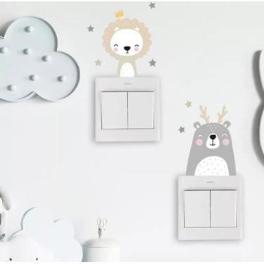 Imagem de Adesivo de Animais para Interruptor - Shopp Adesivo