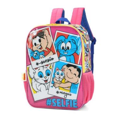 Imagem de Mochila De Costa Escolar Selfie Turma Da Mônica LUXCEL, Rosa