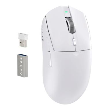 Imagem de ATTACK SHARK AJ139 G Pro Gaming Mouse 4K Polling Leve PAW 3395 Sensor Receptor até 26.000DPI 6 botões programáveis USB-C Carregamento ergonômico simétrico para PS4, Xbox, PC, Mac Gamer Branco