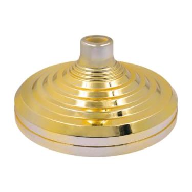Imagem de Nishiyuenyi Base de suporte de chão para mastro de bandeira interno resistente para mastro de 1,3" 1,2" 1,1", 12x5 polegadas cor dourada