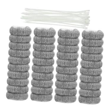 Imagem de ＫＬＫＣＭＳ Máquina de lavar roupa, armadilha para fiapos, filtro de tela, rede prática de armadilha, malha de aço inoxidável com braçadeiras de nylon, armadilha, 48 Unidades