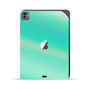 Imagem de IPG Decalque decorativo para iPad Protetor traseiro de vinil de fibra de carbono antiarranhões - Superfície 3D - Sem bolhas - Fácil de instalar (Coral Azul, iPad Pro (M4) 11 polegadas)