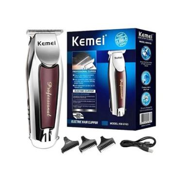Imagem de Máquina Acabamento Cortar Cabelo S/Fio Kemei Km-9163 Bi-Volt, Máquina 
