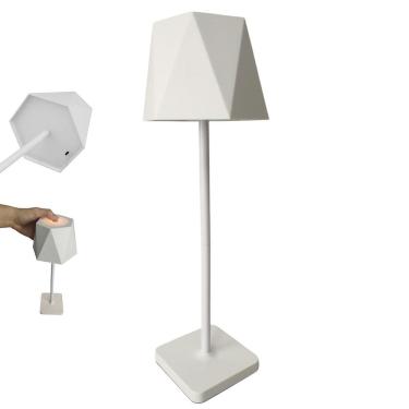 Imagem de Luminaria Abajur de Mesa LED 3 Tons Bateria Recarregavel USB Casa Sala Quarto Cabeceira Trabalho Mesa Escritorio Recepçao Moderno Iluminaçao Decoraçao
