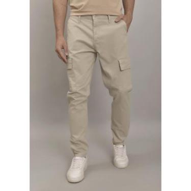 Imagem de Calça Cargo Masculina Slim Fit com Passante e Bolso-Masculino