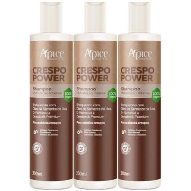 Imagem de Kit 3 Shampoo Power Apice Hidratação Cabelo Maciez Profissional Limpeza Suave Vegano 300ml