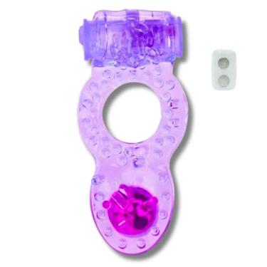 Imagem de Anel Peniano Duplo Vibratório com Pérola - Baterias Inclusas - Vibe - Sex Shop (Roxo)