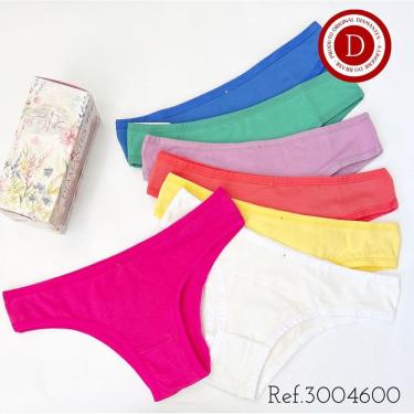 Imagem de Kit 7 Calcinhas em Algodão Diamantes Lingerie