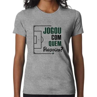 Imagem de Baby Look Jogou com quem parceiro - Foca na Moda, Cinza, G
