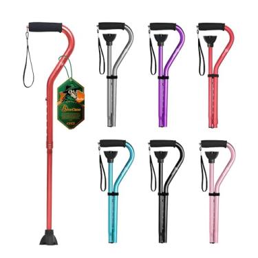 Imagem de BeneCane Bengala de caminhada para homens e mulheres bengala ajustável com alça acolchoada macia deslocada - portátil, leve, resistente, mobilidade, andador, auxílio para idosos, idosos