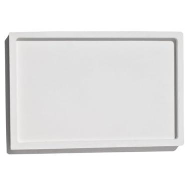 Imagem de Bandeja Decorativa Retangular 15cm em Cimento Artesanal (Branco)