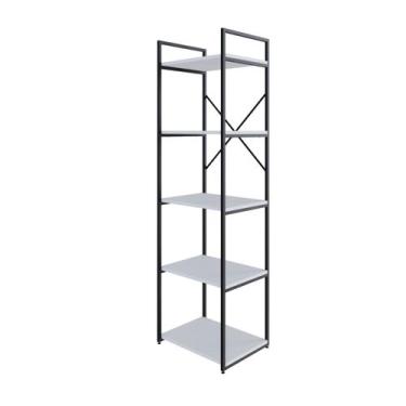 Imagem de Estante C/05 Prateleiras 152x45x33cm Yon - Metalig, Branco TX/Est.Pret
