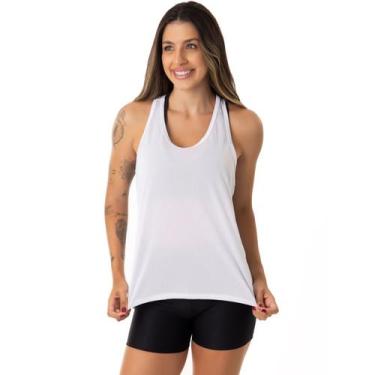 Imagem de Camiseta Fristyle Regatinha Dry Fit Básica Feminina Adulto, Branco, M