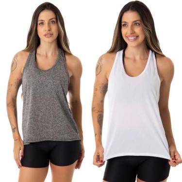 Imagem de Kit 2 Camisetas Fristyle Regatinha Dry Fit Básica Feminina Adulto, Cin