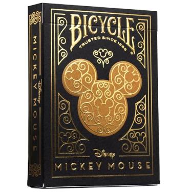 Imagem de Bicycle Baralho preto e dourado inspirado no Mickey Mouse da Disney
