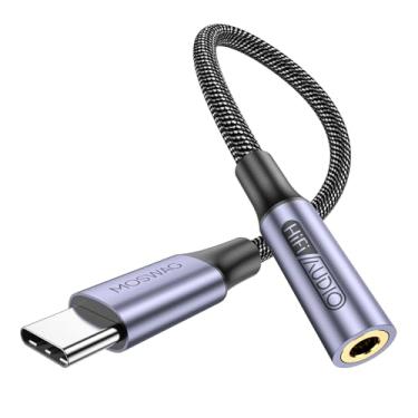 Imagem de MOSWAG Adaptador USB tipo C para conector de fone de ouvido fêmea de 3,5 mm, USB C para cabo dongle de áudio fêmea auxiliar compatível com iPhone 16 Pro 15 Pro Max, Samsung Galaxy S25 S24 Ultra, Note