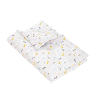 Imagem de Baby Bees Colcha de berço de girafa para bebês meninos e meninas | Edredom infantil de musselina para tamanho padrão | Cobertor acolchoado reversível super macio