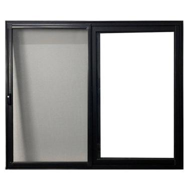 Imagem de Janela Vitro 2 Folhas de Correr Tela Mosquiteira Alumínio 120cm x 150cm Preto