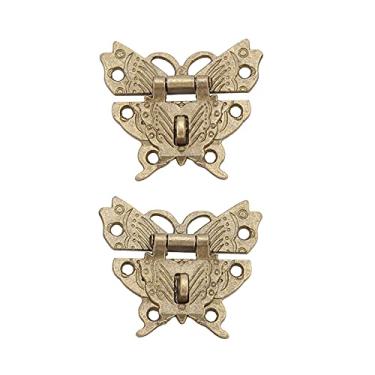 Imagem de Fivelas de Trava de Borboleta de Liga de Liga Antiga de Akozon - 50 * 43mm Em Cor de Bronze Antigo Idos
