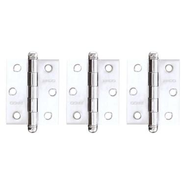 Imagem de Dobradiça Sem Rolamento Inox Polido Pado 3530 - 3.1-2 Com 3 Unidades