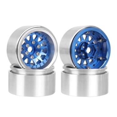 Imagem de LAFEINA Offset -10mm Aluminum 1.9 Beadlock Wheel Rim for SCX10 Pro TRX4 TRX6 VS4-10 Gen8 D90 1/10 RC Crawler Car Upgrade (Blue)
