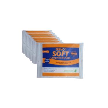 Imagem de Kit 10 Compressa Gaze 13 Fios Estéril 100% Algodão 7,5x7,5