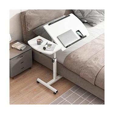 Imagem de Overbed Table com altura ajustável, suporte para laptop e mesa inclinada para escritório e casa – Estação de trabalho de computador móvel
