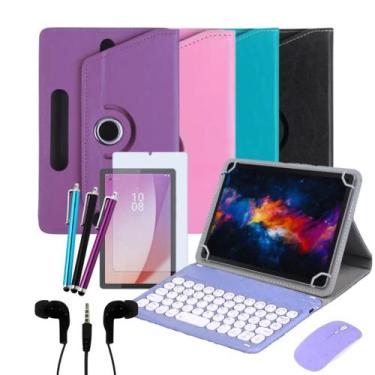 Imagem de Capa Giratória para Tablet Lenovo Tab M9 9 + Película + Teclado + Fone