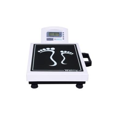 Imagem de Balança Digital Eletronica Portatil 200 kg, Modelo W200M, Cor Branca, Inmetro, Welmy, Welmy