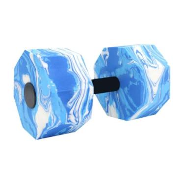 Imagem de Vaveren Peso da água para exercícios de piscina, alta densidade, para natação, ferramenta de fitness de fitness de fitness a água hidrómica halteres para, Branco Azulado