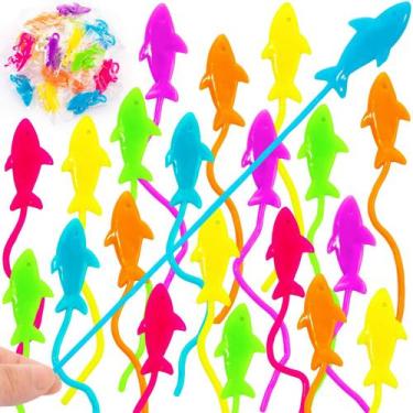 Imagem de Brinquedos Sticky Shark HLARTNET para crianças, 25 peças com tema oceâ