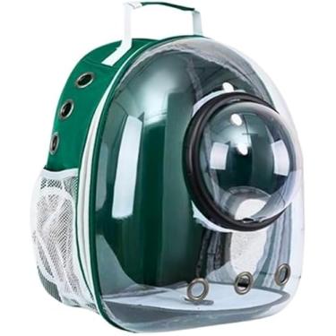 Imagem de Mochila Astronauta para Pets | Visão Panorâmica | Gatos e Cachorros | Aprovada Airline e Respirável (Verde)
