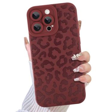 Imagem de TEAUGHT Capa compatível com iPhone 16 Pro Max, estampa fofa de leopardo + protetor de tela para pneu à prova de choque, capa de telefone com padrão de chita para meninas e mulheres - marrom