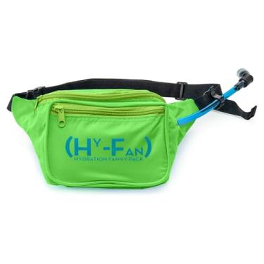 Imagem de HY-FAN Pochete de hidratação com bexiga, 500 ml sem BPA, design mãos livres, bolsos seguros, ideal para atividades atléticas ao ar livre, viagens e muito mais – Disponível em 6 cores, Verde, 6.5 x 2.5