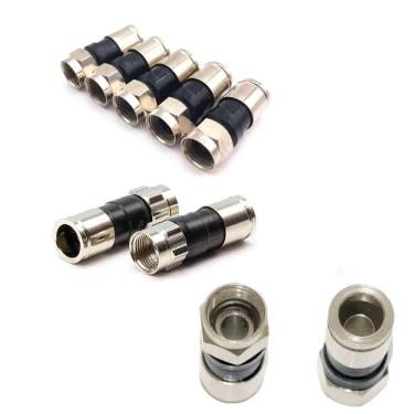 Imagem de Kit Conectores Compressão Rg59 Cabo Coaxial 100 Unidades