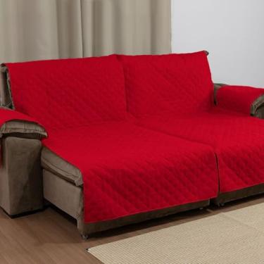 Imagem de CAPA PARA PROTETORA DE SOFÁ RETRÁTIL E RECLINÁVEL DE DOIS LUGARES DE 1,20M TOTAL 2,40M X 2,40M ALTURA (Vermelho)