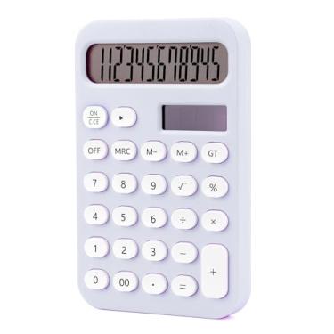 Imagem de Calculadora, calculadora básica para estudantes, calculadora roxa, calculadora solar, calculadora pequena, calculadora de mesa, calculadora simples, acessórios de mesa roxos, calculadoras de