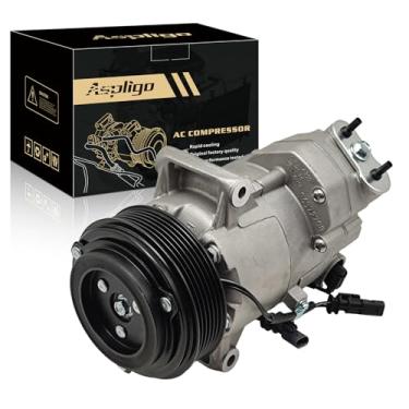 Imagem de Aspligo Compressor de ar condicionado AC serve para Chevrolet Cruze 1.8L 2010-2015, Chevrolet Cruze Limited 1.8L 2016, com embreagem A/C, compressor CA CO22227C, substitui 13346491, 13413335, 39053423