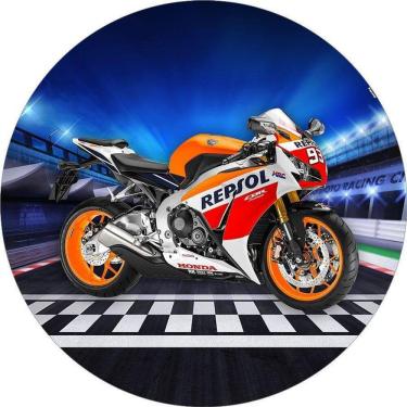 Imagem de Painel Redondo Tecido Sublimado 3D Moto Frd-5680