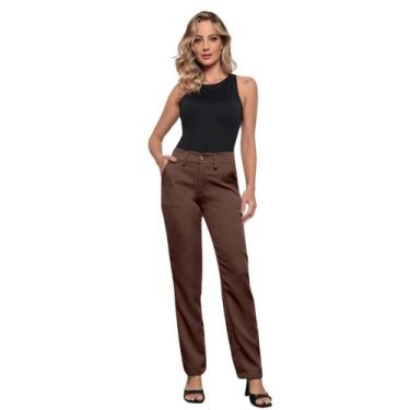 Imagem de Calça Alfaiataria Anastacia - CATARINENSE BELLA, Marrom, P