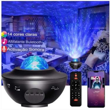 Imagem de Projetor Luz Led Noite Estrela Musica Celular Bluetooth H89 - Fonte