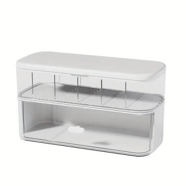 Imagem de Caixa Organizadora De Cabos De Mesa Transparente, Armazenamento De Plá