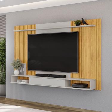 Imagem de Painel para TV até 70 Polegadas 1 Prateleira Leo Cedro Bali DJ Móveis