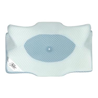 Imagem de Travesseiro cervical completo para suporte de pescoço e ombro – Travesseiro ortopédico de espuma viscoelástica para alinhamento da coluna – Design oco ergonômico e inodoro para dorminhocos laterais