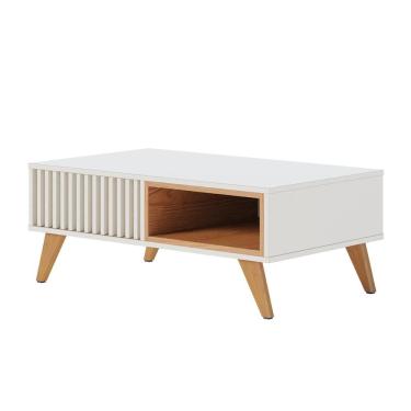 Imagem de Mesa de Centro Jeri Sala com Pés de Madeira Maciça