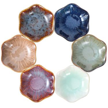 Imagem de ABOOFAN 6 Peças Tigelas De Cerâmica Mergulhar Pratos De Tapas Pequenas Tigelas Mergulhar Lanches/Molho/Acompanhamento/Condimentos/Sushi/Ramequins