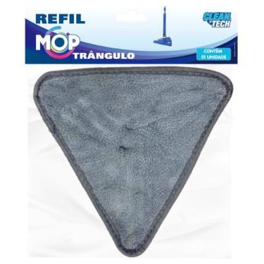 Imagem de Refil para Mop Triângulo de Microfibra, 25 x 25 cm, Ideal para Porcelanato, Laminado, Madeira e Cerâmica